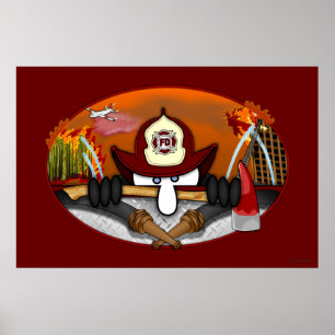 Firefighter Kilroy Poster