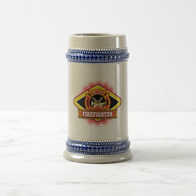 Firefighter Logo Beer Stein (Center)