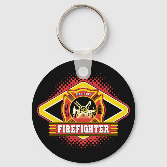 Firefighter Logo Keychain (Front)