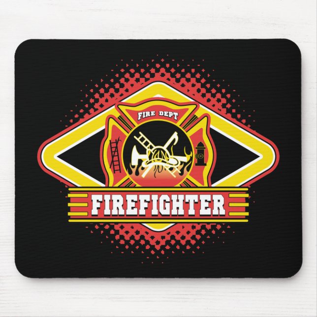 Firefighter Logo Mouse Pad (Front)