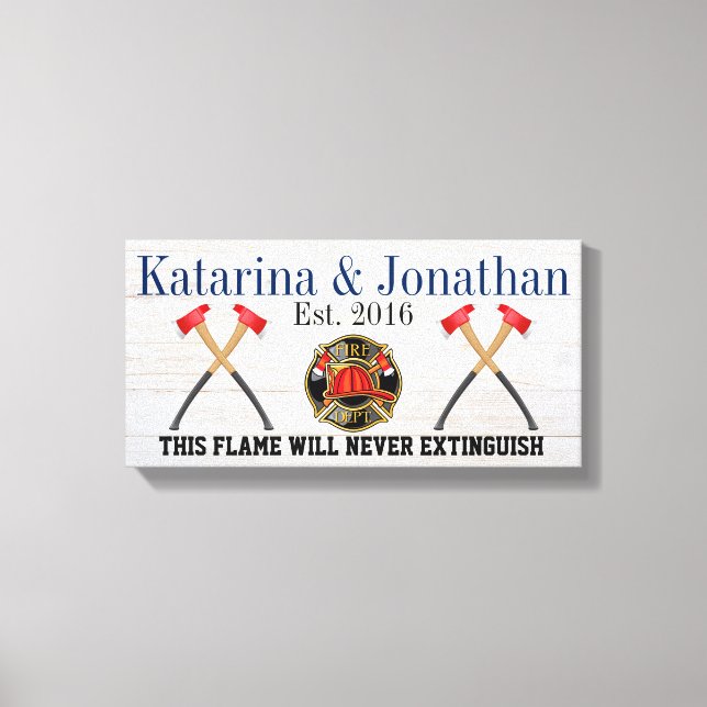 FIREFIGHTER Love Canvas Sign (Front)