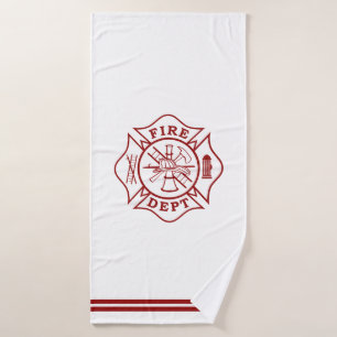 Firefighter Maltese Cross Bath Towel