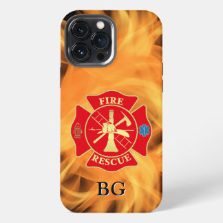 Firefighter Maltese Cross Fire Rescue Fire Flame iPhone 13 Pro Max Case