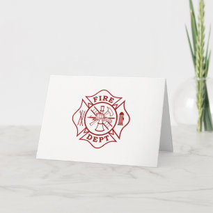 Firefighter Maltese Cross Greeting Card