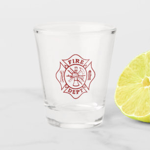 Firefighter Maltese Cross Shot Glass