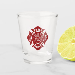 Firefighter Maltese Cross Shot Glass