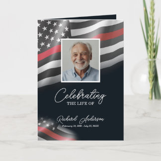 Firefighter Memorial Bifold Funeral Program