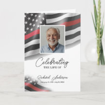 Firefighter Memorial Bifold Funeral Program