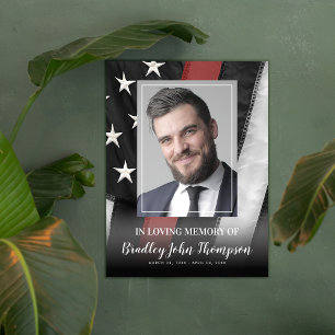 Firefighter Memorial Print   Thin Red Line Poster