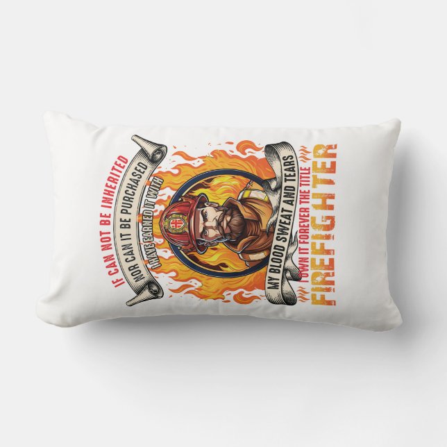 Firefighter Men Lumbar Pillow (Front)
