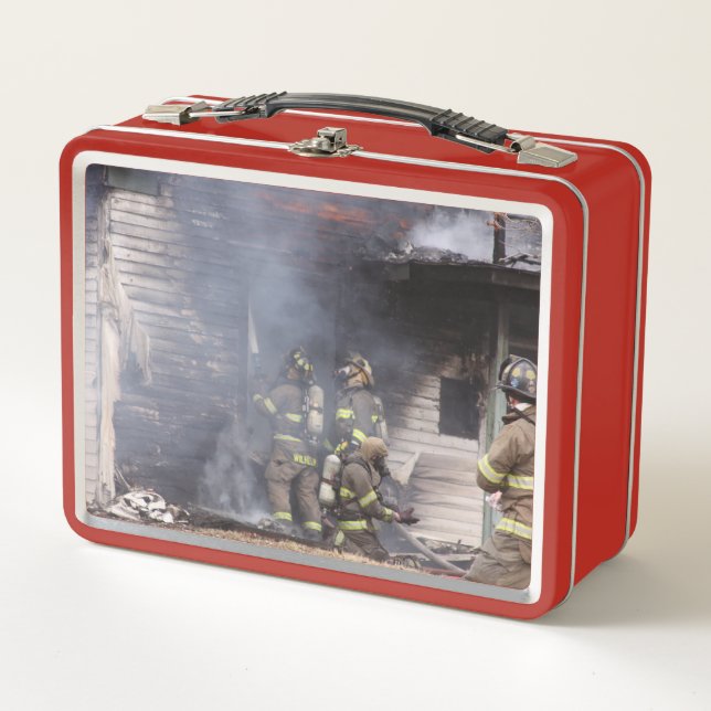 Firefighter  metal lunch box (Front)