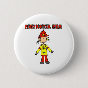 Firefighter Mom 2 Inch Round Button