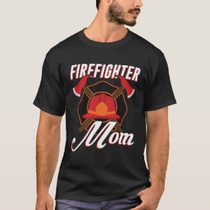 Firefighter Mom Gifts Design On Back T-Shirt