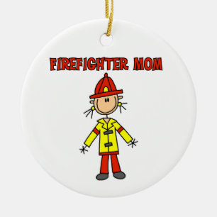 Firefighter Mom T-shirts and Gifts Ceramic Ornament