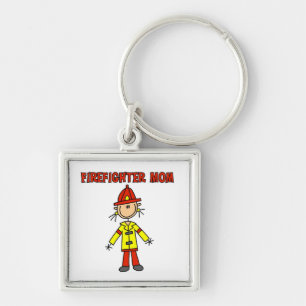 Firefighter Mom T-shirts and Gifts Keychain