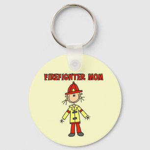Firefighter Mom T-shirts and Gifts Keychain