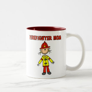 Firefighter Mom T-shirts and Gifts Two-Tone Coffee Mug