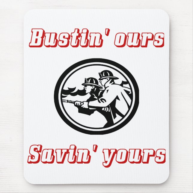 Firefighter Mouse Pad. Mouse Pad (Front)