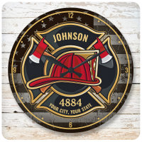 Firefighter NAME Fireman Fire Department USA Flag