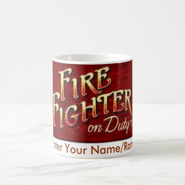 Firefighter On Duty Mug - Customized (Center)