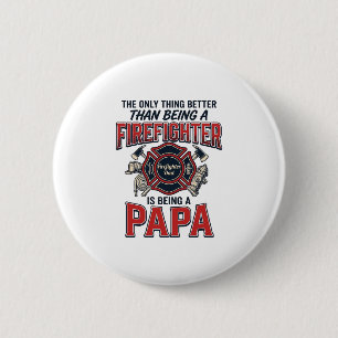 Firefighter Papa Vintage Engraving Shirt Design_1 2 Inch Round Button