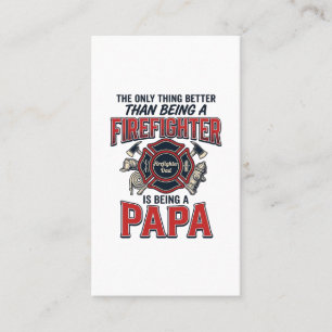 Firefighter Papa Vintage Engraving Shirt Design_1 Business Card