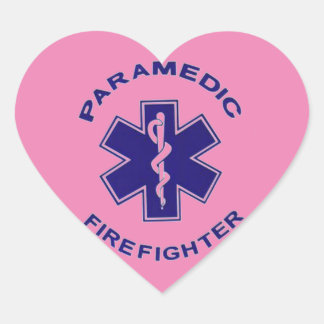 Firefighter Paramedic Heart Sticker
