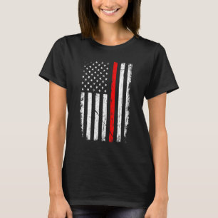 Firefighter Patriotic American US Flag Fireman Fir T-Shirt