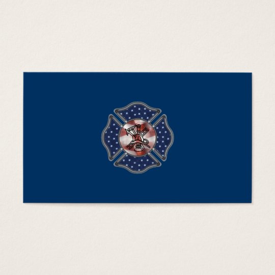 Firefighter Patriotic Maltese Business Card