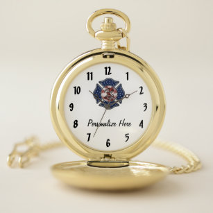 Firefighter Personalized  Pocket Watch
