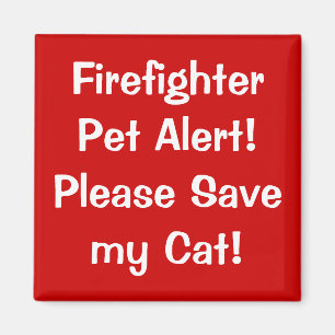 Firefighter Pet Alert! Magnet