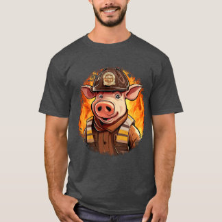 Firefighter pig T-Shirt