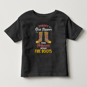 Firefighter Princess Proud Fire Fighter Girl Toddler T-shirt