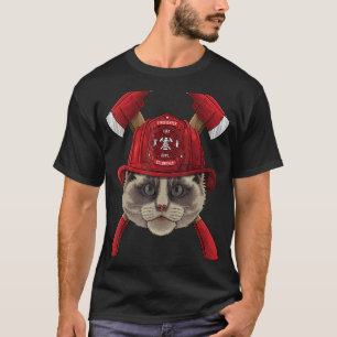 Firefighter Ragdoll Fireman Boys Kids Fire Rescue T-Shirt