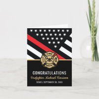 Firefighter Red Lin Flag Fire Academy Graduation