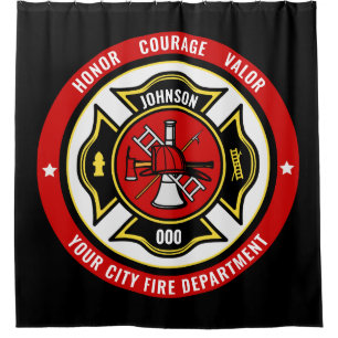 Firefighter Rescue ADD NAME Fire Department Badge