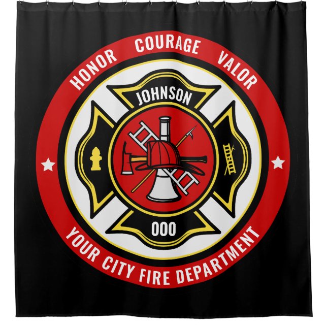 Firefighter Rescue ADD NAME Fire Department Badge (Front)
