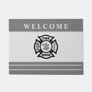 Firefighter Rescue  Welcome  Doormat