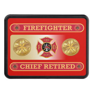 Firefighter Retired Chief's Shield Hitch Cover