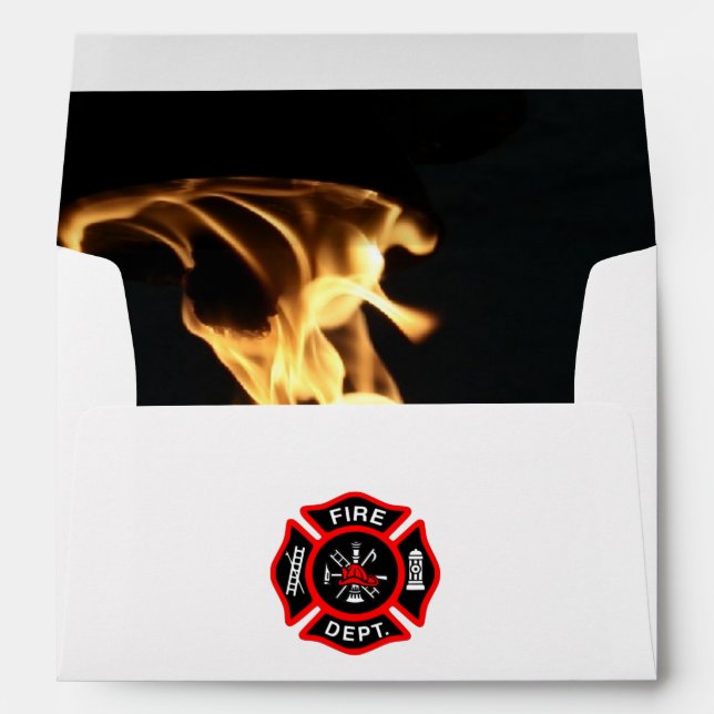 Firefighter Retirement Birthday Maltese Cross Envelope (Back (Bottom))