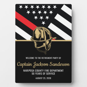 Firefighter Retirement Fire Department Fireman Plaque