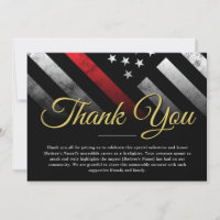 Firefighter Retirement Fireman Thank You Card