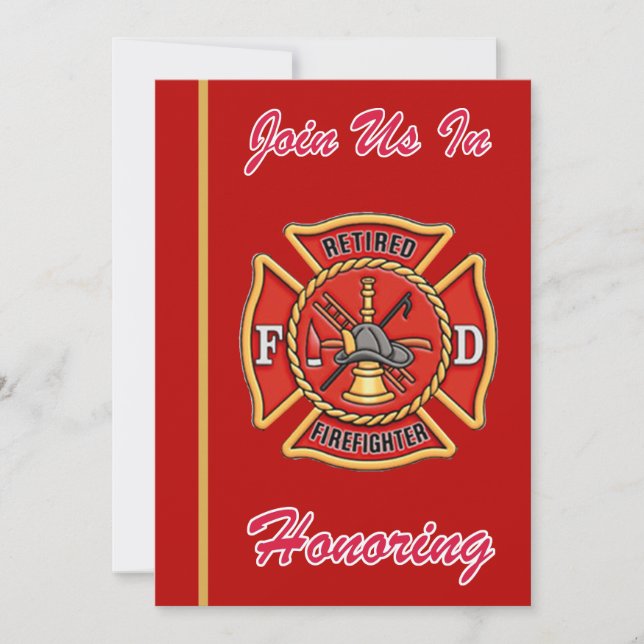 Firefighter Retirement Invitation (Front)