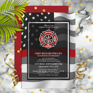 Firefighter Retirement Party Invitation