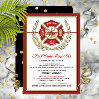 Firefighter Retirement Party Invitation