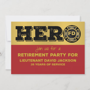 Firefighter Retirement Party Invitation Customize