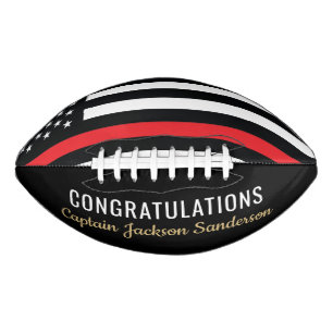 Firefighter Retirement Red Line Flag Congrats Football