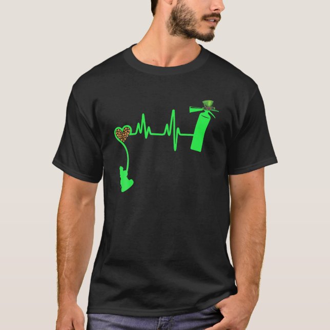 Firefighter Retro Patricks Day Irish Jobs Lover Sa T-Shirt (Front)