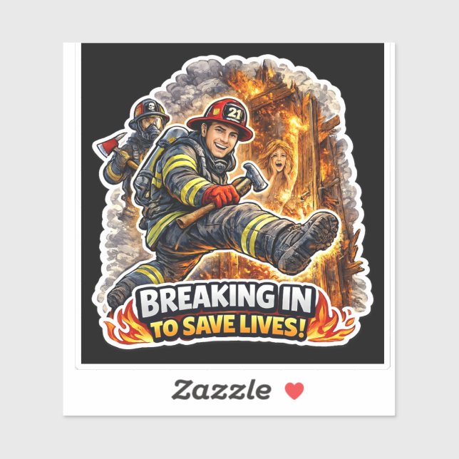 Firefighter Save Lives Sticker (Sheet)
