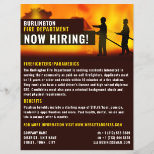 Firefighter Scene, Firefighter Recruitment Flyer
